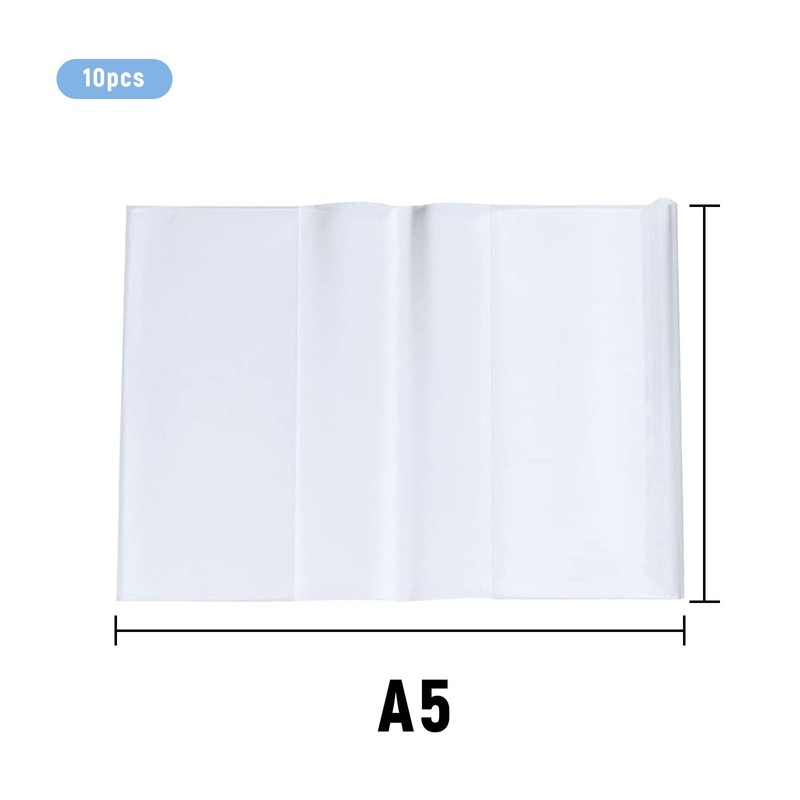 Pack of 10 Notebook Covers DIN A5 Clear Book Cover