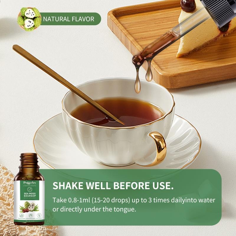Puffiair Pure Liquid Drops - Soursop Seamoss Extract
