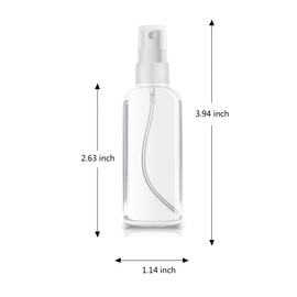 ZEROFIRE 2 Pack Spray Bottles 1oz Clear Plastic Empty Refillable Mini Spritzer for Travel, Cleaning, Gardening, Skin Care Atomizer for Essential Oils, Perfume