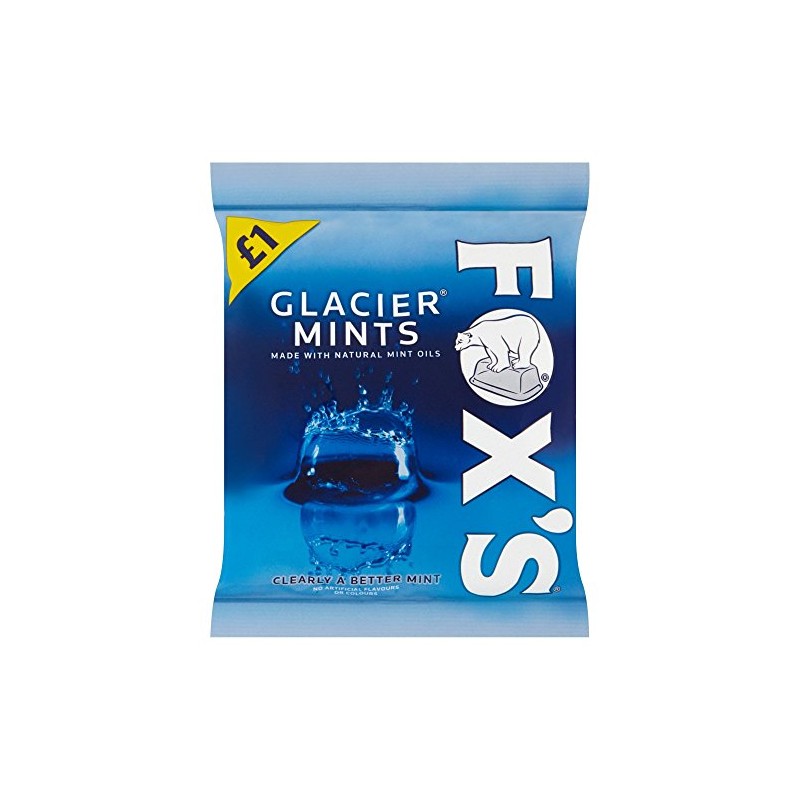 (12 Pack) Fox's Glacier Mint Bag - 130g