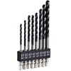 Invincible 3-Blade Hex Shaft Drill Bit Set of 8 Short