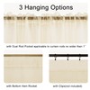 DWCN Sheer Valance Faux Linen Small Window Curtains, Living Room