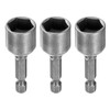 sourcing map 3pcs Hex Nut Driver Drills Bit 1/2" 6-Point