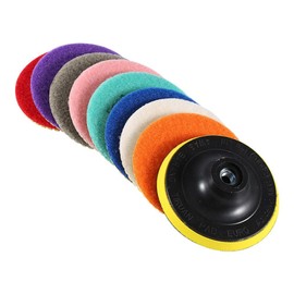 Yosoo Almohadillas pulidoras diamantadas, 100mm Diámetro 4mm Espesor Almohadillas Pulidoras Diamantadas Húmedas Discos Para Granito Hormigón Mármol Pulir