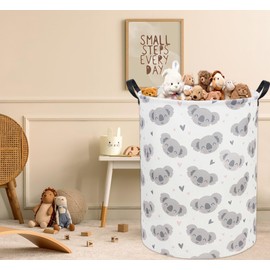 TIBAOLOVER Koala Kids Laundry Basket Baby Hamper Koala Toy Storage Bin for Boys Room Decor Baby Nursery Hamper Gift Baskets for Bedroom Bathroom(Grey Koala)