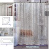 Clear Heavyweight PEVA Shower Curtain Liner, Waterproof with Rustproof Metal