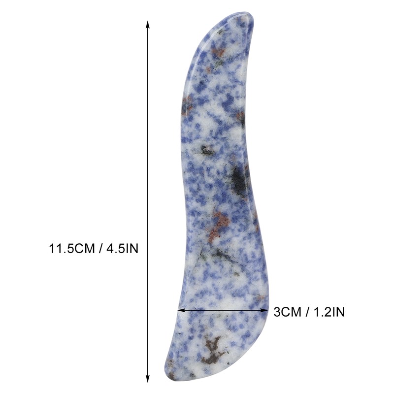 Portable Gua Sha Board Blue Jade Stone Facial Gua Sha