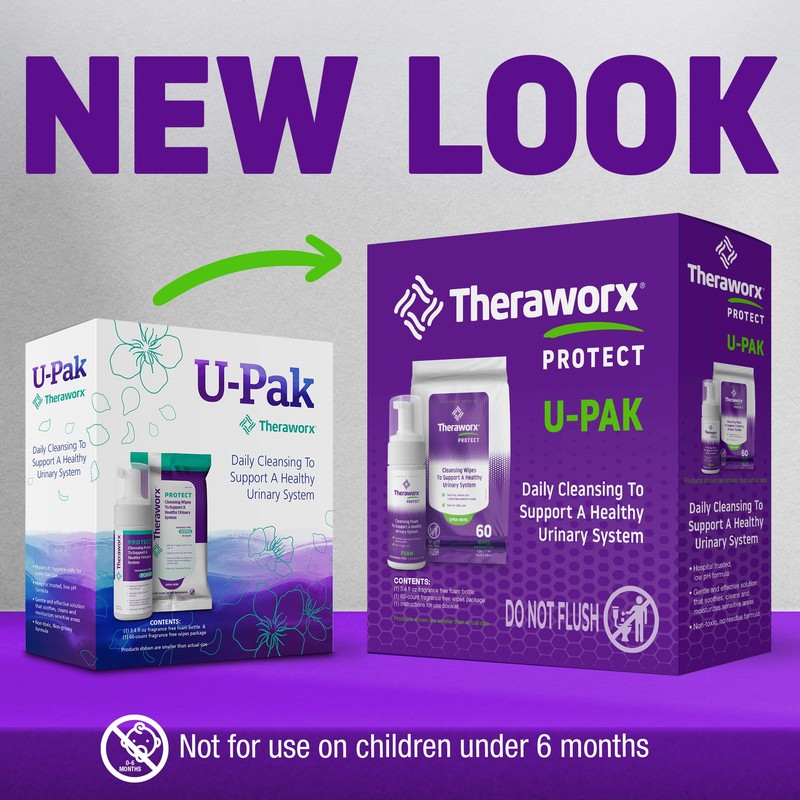 Theraworx Protect U-Pak 60-Ct Wipes & Hygiene Foam 3.4 oz
