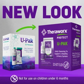 Theraworx Protect U-Pak 60-Ct Wipes & Hygiene Foam 3.4 oz for Urinary Health (Pack of 1)