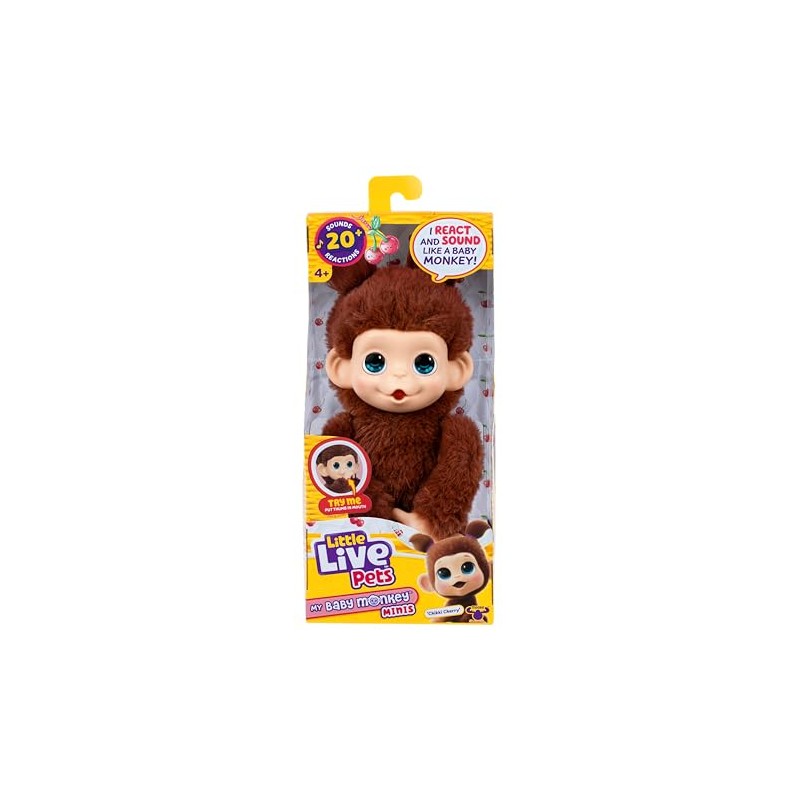 Little Live Pets Baby Monkey Minis – Chikki Cherry. Interactive