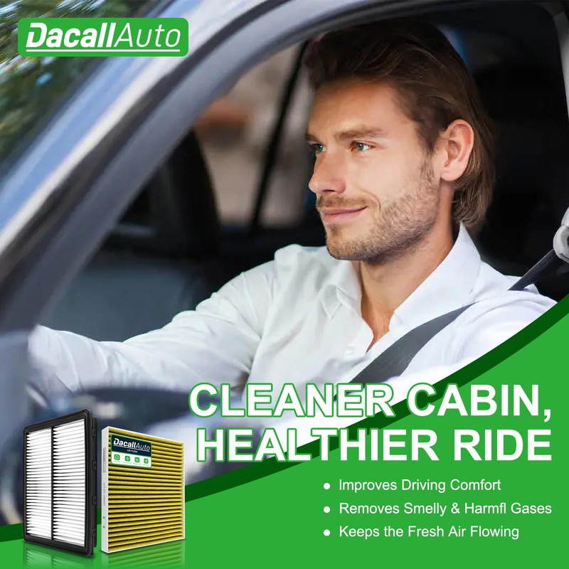 Dacall Activated Carbon Cabin & Engine Air Filter Set fit