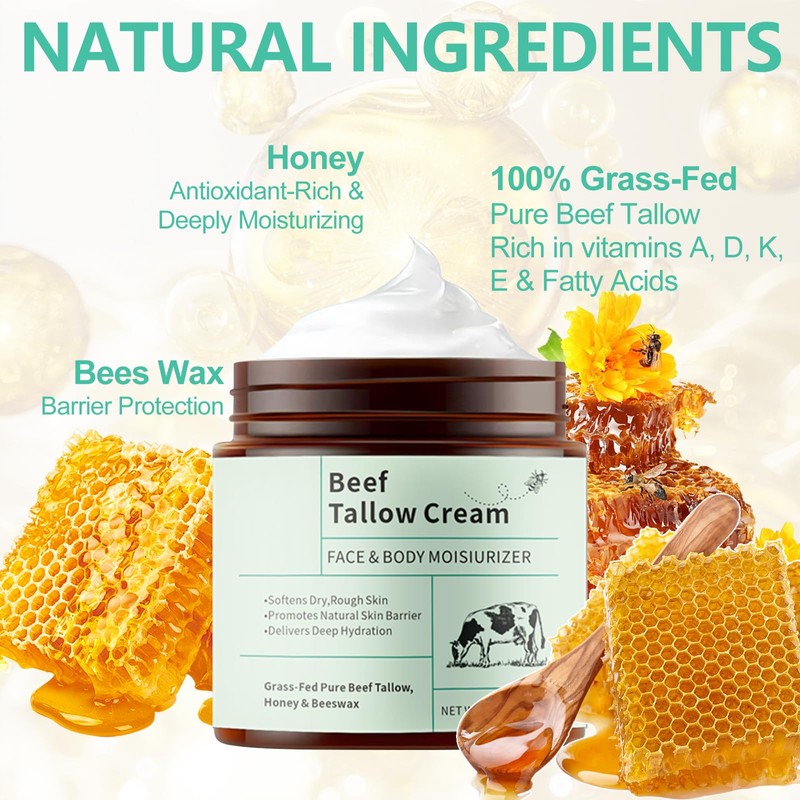 UptVin 2 Stück Rindertalg Creme 120 g, Bio Grasgefütterter Talg