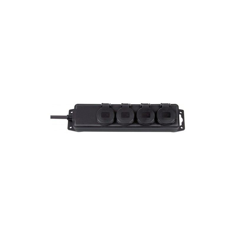 Brennenstuhl IP44 Socket Socket with 4 Flap Sockets & 2m