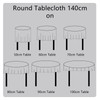 SUCHDECO Linen Tablecloth Round 140 cm Washable Cotton Tablecloth Wrinkle-Free