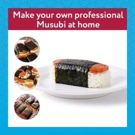 IMPRESA Musubi Maker Kit - Non-Stick Musubi Press & Rice Press Mold - Versatile Rice Mold for Onigiri & Sushi Bites - Food-Safe BPA-Free Plastic for Sushi Making Kit - Pack of 2, Medium, White