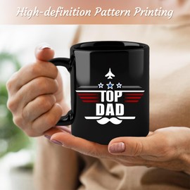 Silkwishes Top Dad Mug 11 Oz, Worlds Best Father Mug Fathers Day Birthday Gift for Dad Christmas Gifts Microwave and Dishwasher Safe