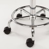 DR.LOMILOMI Pneumatic Swivel Rolling Stool 506 with Foot Ring for