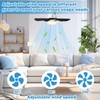 TUSAUW 17.3in Solar Ceiling Fan Light,Small Solar Powered Rechargeable Ceiling