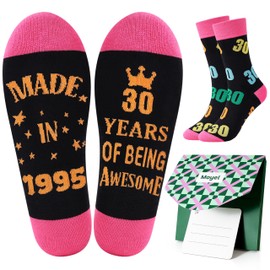 Moyel 30th Birthday Gifts for Women Funny Socks Women 6-9 Gift for Her Daughter 30th Birthday Gifts Ideas Unusual 1995 Present for Her Friends Auntie Granddaughter