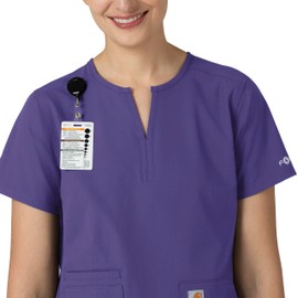 Carhartt Scrubs C12213 Women's Force® Modern Fit Notch Neck Tunic Top - XXXX-Large - Grape