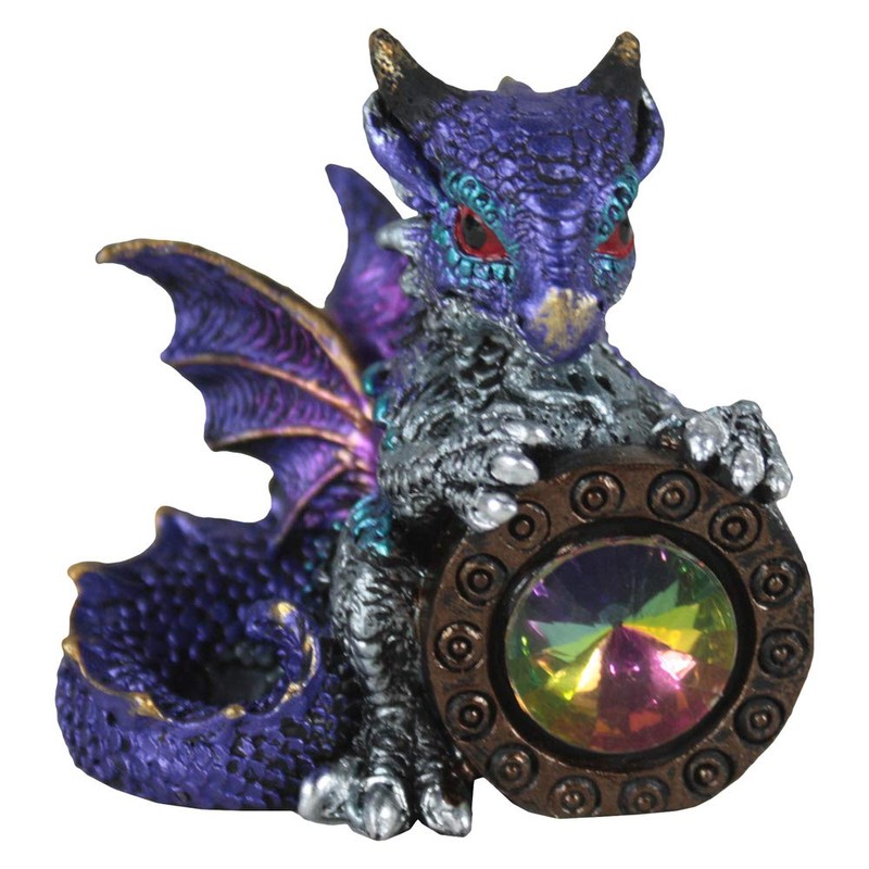 Nemesis Now Dragon's Reward Set of 4 5.5cm Figurines, Resin,