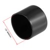 sourcing map Rubber End Caps 40 mm ID Vinyl Round