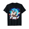 Rhinoceros Playing Drums in Space Outer Space Music Rhino T-Shirt