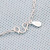 bifriend S925 Silver 26 Initial English Letter Crystal Chain Necklace