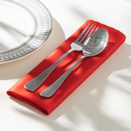 Cloth Dinner Napkins 10 Pack Set 20 * 20 Inches.100% Cotton Dinner Napkins,Soft,Durable,Comfortable- Bright Red