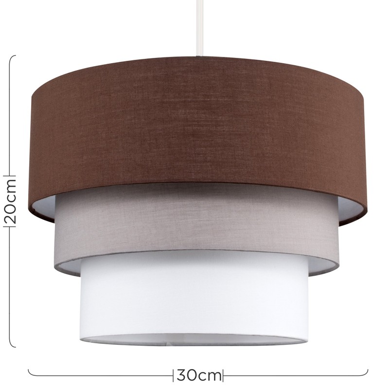 MiniSun Round Modern 3 Tier Fabric Ceiling Pendant Lamp Light