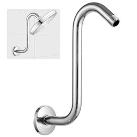 JINYOMFLY Shower Arm 8 Inch Wall Mounted Shower Arm Stainless Steel Top Straight Shower Extension Arms Pipe for Bathroom Shower Head Accessories (20 cm)
