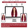 Nsvnsv 30 Inch Burgundy Wig Human Hair 99j Burgundy 13x6
