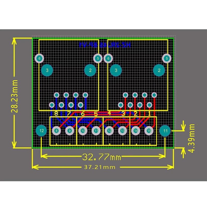 PENGLIN 2 x RJ45 Ethernet Breakout Board Double Socket Adapter,