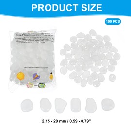 PATIKIL Glowing Stones, 100 Pcs Glow in The Dark Rocks for Indoor Outdoor Fish Tank Decorations Garden Yard Landscaping Gifts for Friends, White