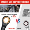 WORKPRO 9-Piece Anti-Slip Ratcheting Combination Wrench Set, SAE 1/4"-3/4", 72-Teeth,