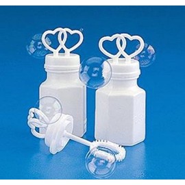 DISCOUNT PARTY AND NOVELTY 10 Double Heart Bottles Bubble Bubbles Wedding Party Favors