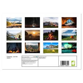 Camping - out into nature. (Monthly Wall Calendar 2025 16.5" x 23.4" (open)), CALVENDO 14 Month Calendar