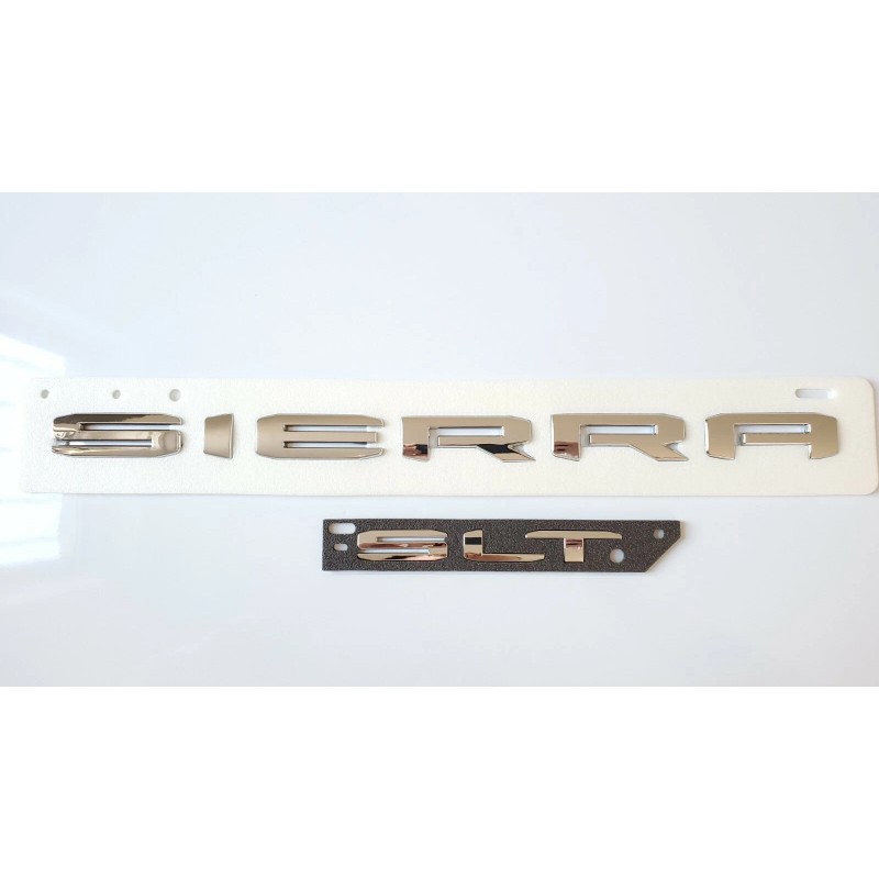 GMC 2PCS Chrome Rear Tailgate SIERRA SLT Emblem GMC Sierra