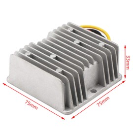 DROK 120W 10A DC to DC Waterproof Club Car Voltage Reducer, 24-60V 36V 48V to 12V Buck Converter Step Down Voltage Converter, Golf Cart Power Module Voltage Regulator Transformer, Solar Panel DIY