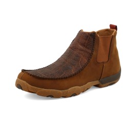 Twisted X Men's 4" Chelsea Driving Moc, Moc Toe with CellSole, Tan & Spice, 10 M