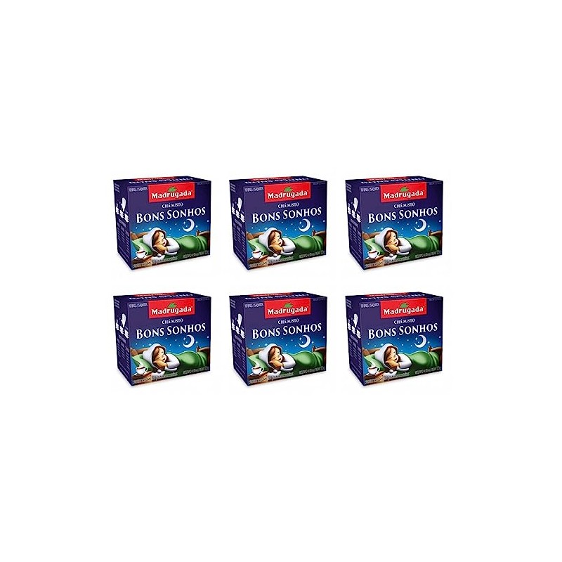 Cha Madrugada Bons Sonhos Sweet Dreams 6 Pack Brazilian Tea