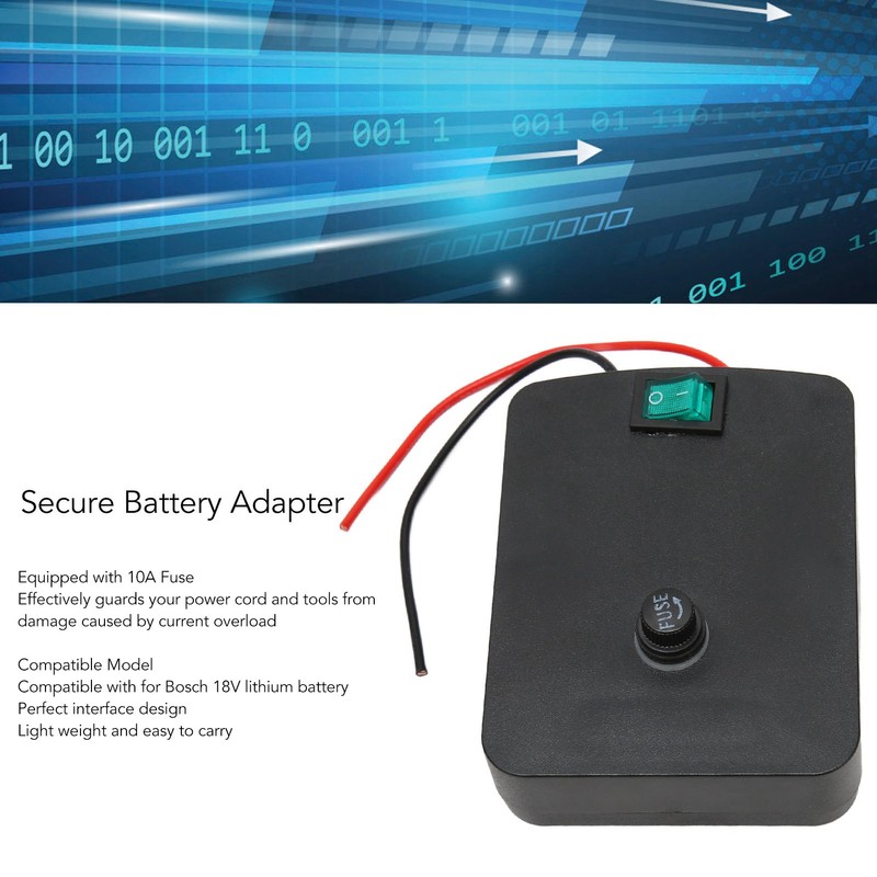 Secure Battery Adapter Independent Switch 18V Lithium Battery Power Mount