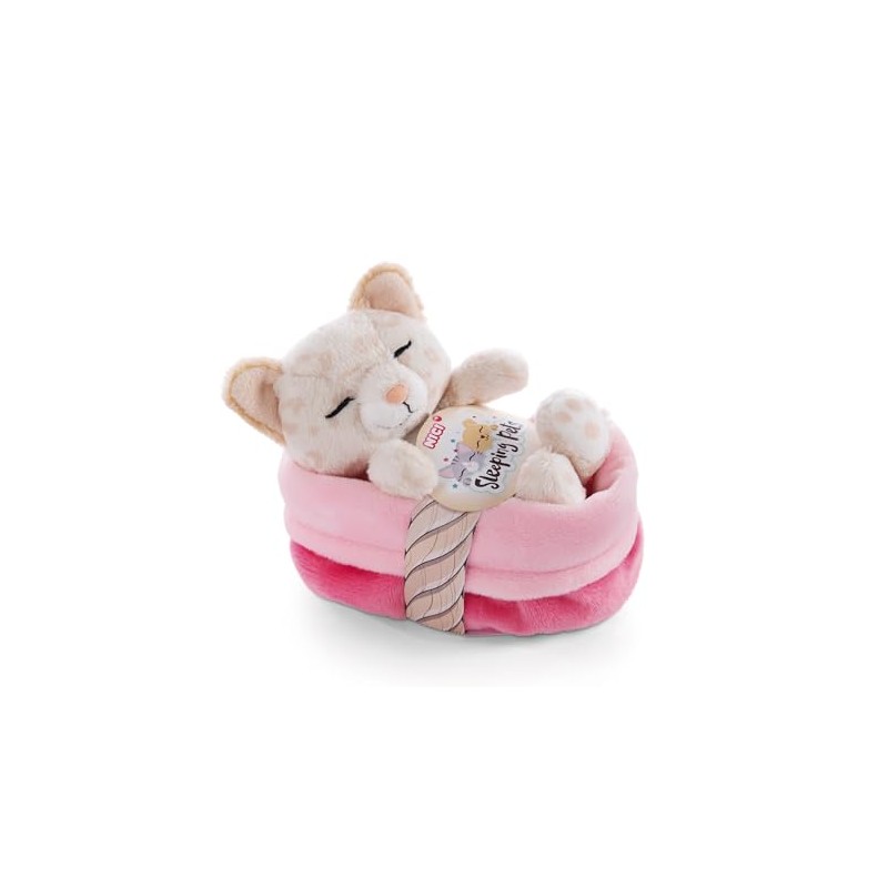 NICI Sleeping Pets 47892 Cuddly Toy Leopard Print Cat in