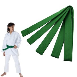 XPEX 260 cm Judo Karate Belt Martial Arts Karate Judo Cotton Taekwondo Belts Professional Karate Aikido Belt for Children Adults Martial Arts Belt, Green, L
