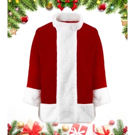 LAurth Christmas Green Monster Costume for Men 5 Pcs Furry Adult Santa Claus Costume Santa Suit (Green, S/M), Small/Medium