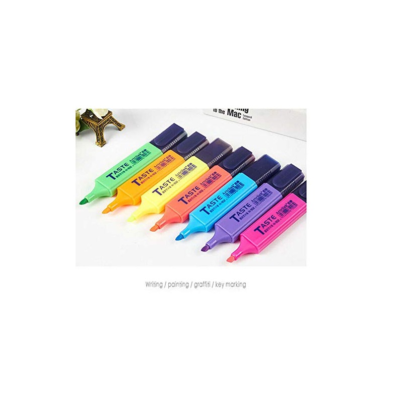 Pack of 8 Original Pastel Highlighters, Colourful, Highlighters, Bright Colours