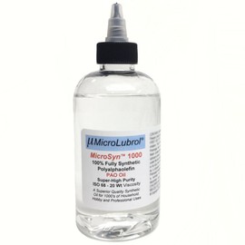 MICROLUBROL MicroSyn 1000 Ultra Pure 100% Fully Synthetic Polyalphaolefin PAO Lubricant Oil, 8 oz. (237 mL)