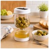 Pickle Strainer Jar for Easy Serving – 34 oz Flip-to-Separate