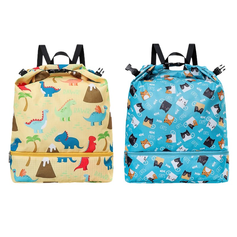 Kids Dry Wet Separated Swimming Bag Portable Waterproof Backpack Gym