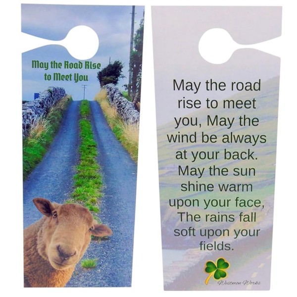 Irish Blessing Door Hanger with Sheep Ireland Souvenir St Patricks
